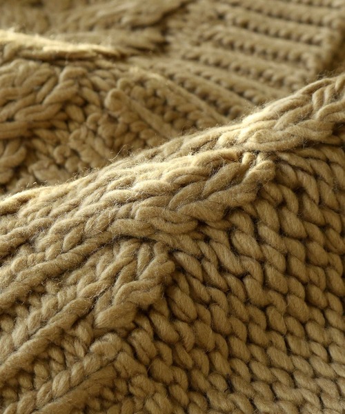 Chillfar（チルファー）の「手編み風ケーブルニットカーディガン（カーディガン/ボレロ・レディース・ベージュ/グレー/アイボリー/レンガ・MEDIUM/LARGE）」の18枚目の写真