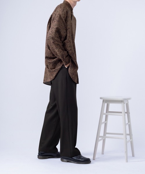 kutir(クティール)の「ペイズリーバンドカラーシャツ(シャツ/ブラウス・メンズ・ダークブラウン/ネイビー・MEDIUM/LARGE)」の5枚目の写真