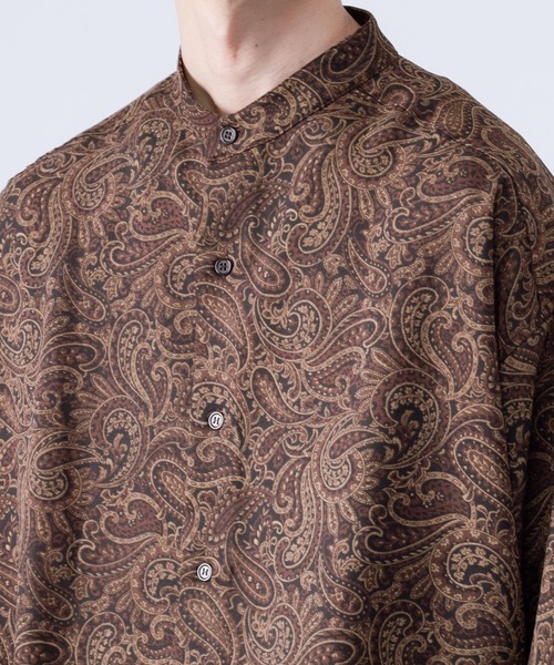 kutir(クティール)の「ペイズリーバンドカラーシャツ(シャツ/ブラウス・メンズ・ダークブラウン/ネイビー・MEDIUM/LARGE)」の15枚目の写真
