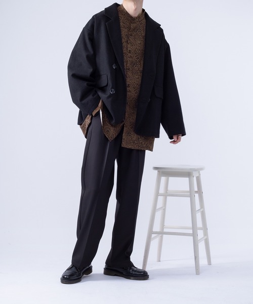 kutir(クティール)の「ペイズリーバンドカラーシャツ(シャツ/ブラウス・メンズ・ダークブラウン/ネイビー・MEDIUM/LARGE)」の12枚目の写真