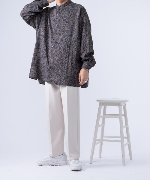 kutir(クティール)の「ペイズリーバンドカラーシャツ(シャツ/ブラウス・メンズ・ダークブラウン/ネイビー・MEDIUM/LARGE)」の18枚目の写真