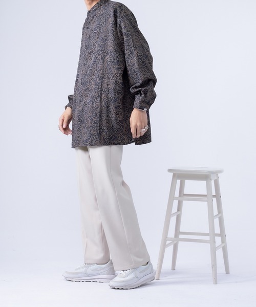 kutir(クティール)の「ペイズリーバンドカラーシャツ(シャツ/ブラウス・メンズ・ダークブラウン/ネイビー・MEDIUM/LARGE)」の21枚目の写真