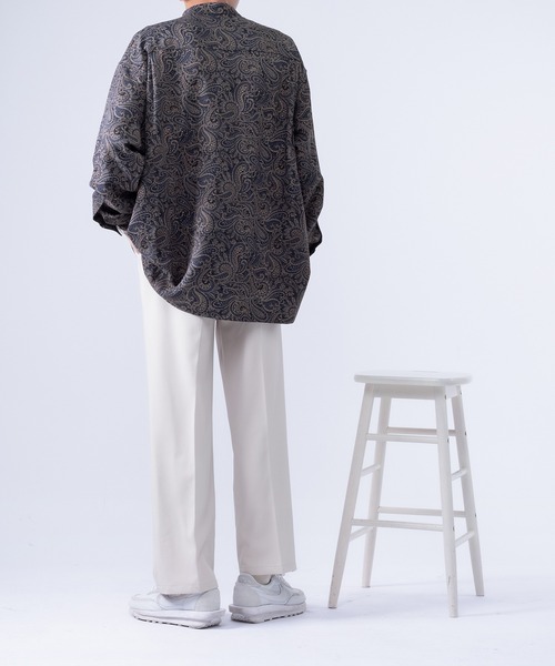 kutir(クティール)の「ペイズリーバンドカラーシャツ(シャツ/ブラウス・メンズ・ダークブラウン/ネイビー・MEDIUM/LARGE)」の19枚目の写真