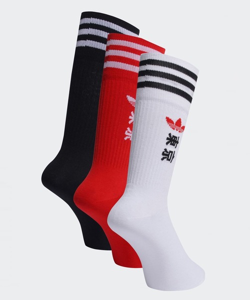セール 東京 クルーソックス 3足組 アディダスオリジナルス ソックス 靴下 Adidas アディダス のファッション通販 Zozotown