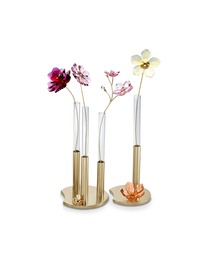 【美品】Swarovski クリスタル フラワーベース SWAROVSKI スワロフスキーSwarovski フラワーベース 花瓶 置物