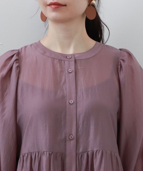 archives(アルシーヴ)の「シアーティアードワンピース(ワンピース・レディース・オフホワイト/ブルー/ミント/ラベンダー・MEDIUM)」の13枚目の写真