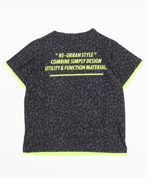 RE/SP（アールイーエスピー）の「RE/SP Leopard Layer Tee / アールイーエスピー レオパード レイヤー Tシャツ（Tシャツ/カットソー・キッズ・ブラック/カーキ・1/2/4/3）」の5枚目の写真