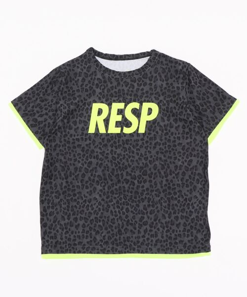 RE/SP（アールイーエスピー）の「RE/SP Leopard Layer Tee / アールイーエスピー レオパード レイヤー Tシャツ（Tシャツ/カットソー・キッズ・ブラック/カーキ・1/2/4/3）」の6枚目の写真
