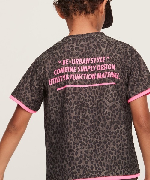 RE/SP（アールイーエスピー）の「RE/SP Leopard Layer Tee / アールイーエスピー レオパード レイヤー Tシャツ（Tシャツ/カットソー・キッズ・ブラック/カーキ・1/2/4/3）」の4枚目の写真