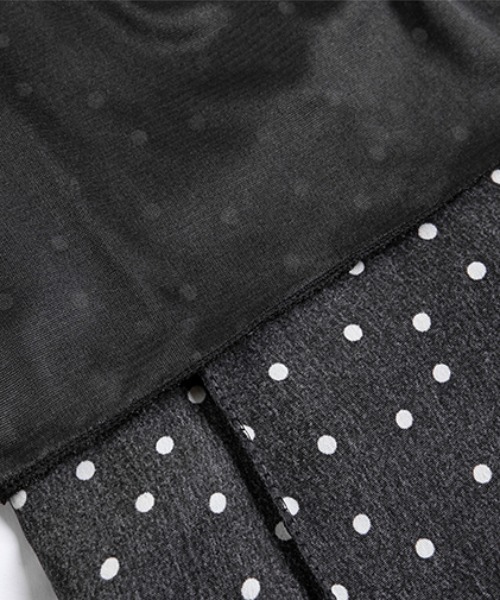 ABITOKYO（アビトーキョー）の「ドット柄＆無地　フレアロングスカート（スカート・レディース・ホワイト/ブラック/ブルー/ベージュ/ブラック系その他・M/L/S）」の10枚目の写真