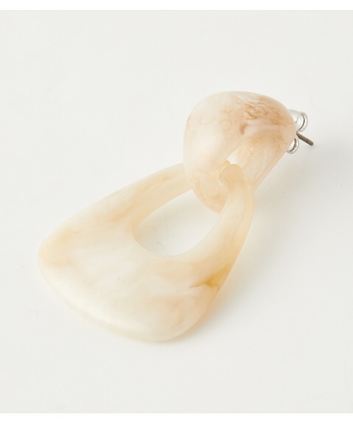 AZUL by moussy（アズールバイマウジー）の「LIGHT COLOR MARBLE EARRINGS/ライトカラーマーブルイヤリング（ピアス（両耳用）・レディース・ライム/ベージュ系その他・FREE）」の5枚目の写真