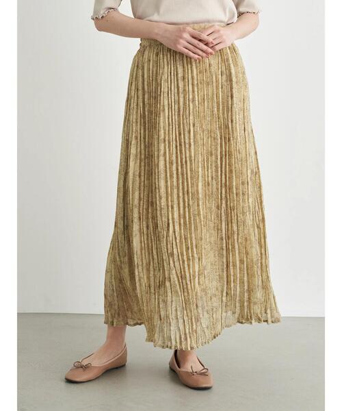 earth music&ecology（アースミュージックアンドエコロジー）の「線画フラワーワッシャースカート ＊（スカート・レディース・アイボリー/モカ/その他6・FREE）」の4枚目の写真