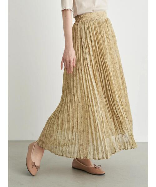 earth music&ecology（アースミュージックアンドエコロジー）の「線画フラワーワッシャースカート ＊（スカート・レディース・アイボリー/モカ/その他6・FREE）」の6枚目の写真