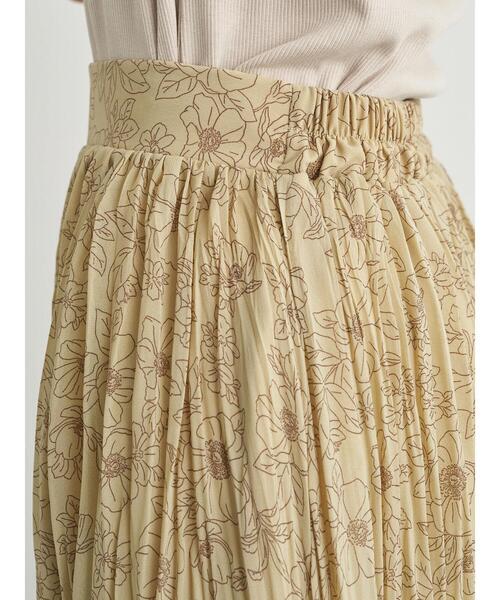 earth music&ecology（アースミュージックアンドエコロジー）の「線画フラワーワッシャースカート ＊（スカート・レディース・アイボリー/モカ/その他6・FREE）」の9枚目の写真