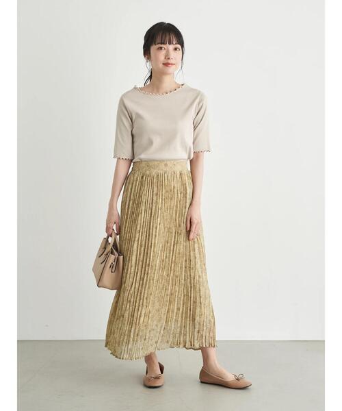 earth music&ecology（アースミュージックアンドエコロジー）の「線画フラワーワッシャースカート ＊（スカート・レディース・アイボリー/モカ/その他6・FREE）」の12枚目の写真