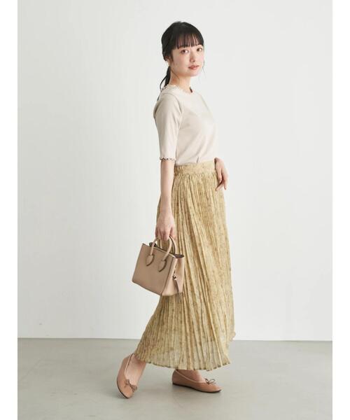 earth music&ecology（アースミュージックアンドエコロジー）の「線画フラワーワッシャースカート ＊（スカート・レディース・アイボリー/モカ/その他6・FREE）」の13枚目の写真