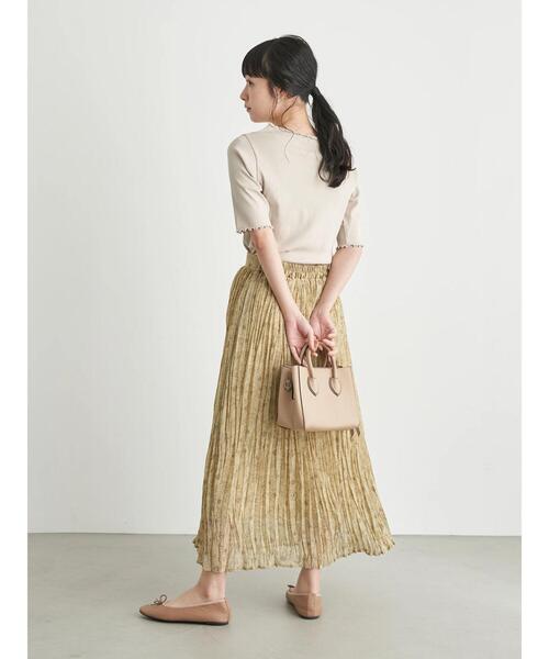 earth music&ecology（アースミュージックアンドエコロジー）の「線画フラワーワッシャースカート ＊（スカート・レディース・アイボリー/モカ/その他6・FREE）」の15枚目の写真