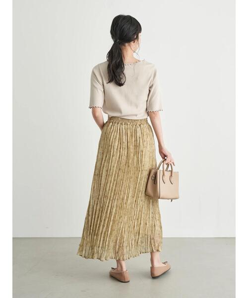 earth music&ecology（アースミュージックアンドエコロジー）の「線画フラワーワッシャースカート ＊（スカート・レディース・アイボリー/モカ/その他6・FREE）」の16枚目の写真