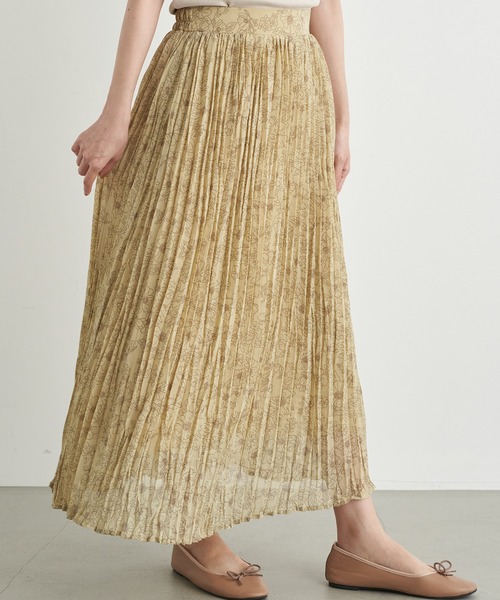 earth music&ecology（アースミュージックアンドエコロジー）の「線画フラワーワッシャースカート ＊（スカート・レディース・アイボリー/モカ/その他6・FREE）」の3枚目の写真