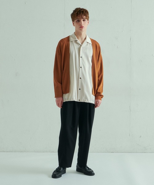 Lui's（ルイス）の「サテンドロストブルゾン（シャツ/ブラウス・メンズ・グリーン/オフホワイト/ブラック・FREE）」の7枚目の写真