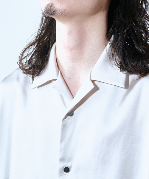 Lui's（ルイス）の「サテンドロストブルゾン（シャツ/ブラウス・メンズ・グリーン/オフホワイト/ブラック・FREE）」の14枚目の写真