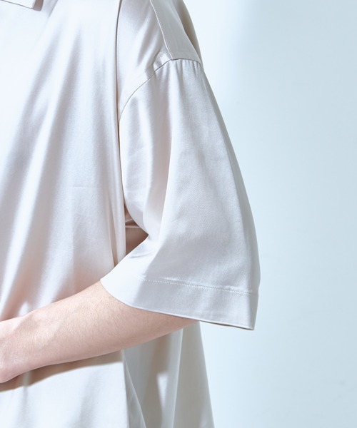 Lui's（ルイス）の「サテンドロストブルゾン（シャツ/ブラウス・メンズ・グリーン/オフホワイト/ブラック・FREE）」の15枚目の写真