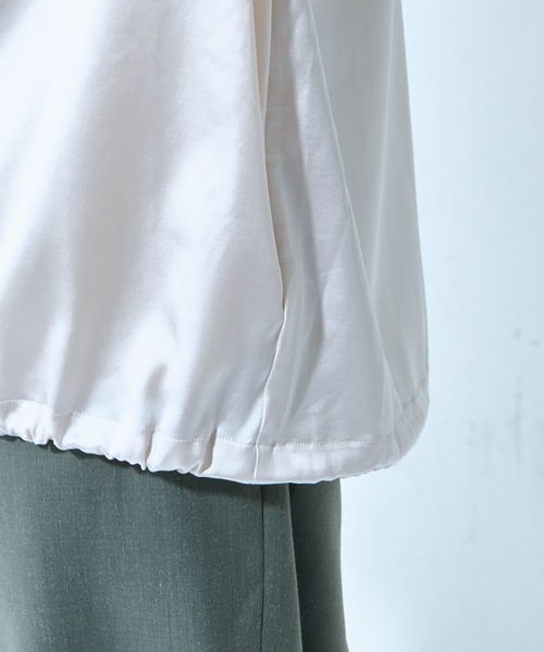 Lui's（ルイス）の「サテンドロストブルゾン（シャツ/ブラウス・メンズ・グリーン/オフホワイト/ブラック・FREE）」の16枚目の写真