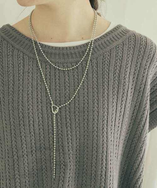 SMELLY（スメリー）の「ボールチェーンロングネックレス（ネックレス・レディース・シルバー・-）」の3枚目の写真