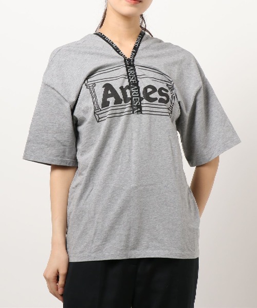 ARIES(アリーズ)の「【ARIES】Zip Collar Tee(Tシャツ/カットソー・レディース・グレー・X-SMALL)」の6枚目の写真