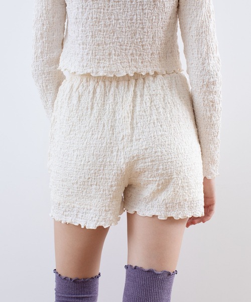 REVEYU（レブユー）の「REVEYU/Fluffy waist mellow short pants（ルームウェア/パジャマ・レディース・アイボリー/ライトパープル・FREE）」の6枚目の写真