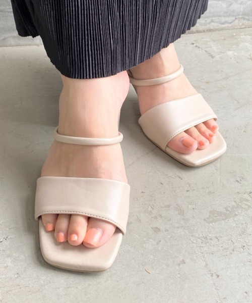 moment+(モーメントプラス)の「コードストラップバルキーヒールサンダル(サンダル・レディース・オレンジ/オフホワイト/ブラック/イエロー/ベージュ/アイボリー/グリーン・L/M/S/XS/LL)」の19枚目の写真