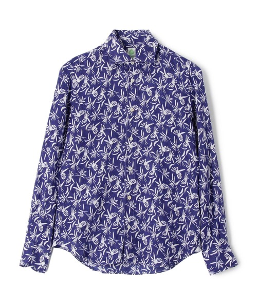 フィナモレ ボタニカル 花柄 ナポリシャツ｜春夏 カッタウェイ S 長袖 myu-clothing_finabalil