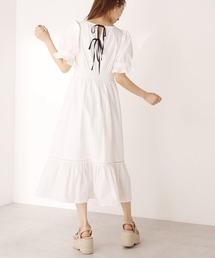 【WEB限定】配色バックリボンロングワンピース