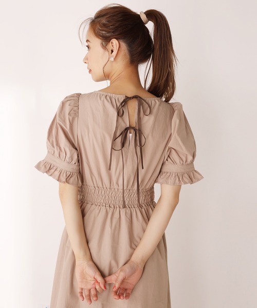 one after another NICE CLAUP(ワンアフターアナザーナイスクラップ)の「【WEB限定】配色バックリボンロングワンピース(ワンピース・レディース・ベージュ/オフホワイト/チェック・FREE)」の11枚目の写真