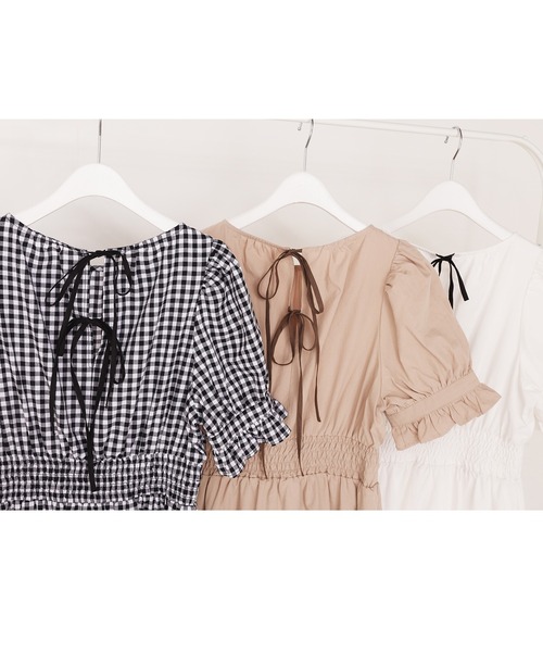 one after another NICE CLAUP(ワンアフターアナザーナイスクラップ)の「【WEB限定】配色バックリボンロングワンピース(ワンピース・レディース・ベージュ/オフホワイト/チェック・FREE)」の22枚目の写真