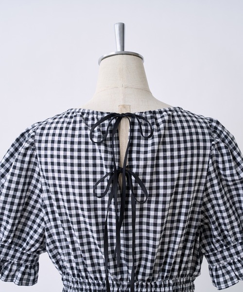 one after another NICE CLAUP(ワンアフターアナザーナイスクラップ)の「【WEB限定】配色バックリボンロングワンピース(ワンピース・レディース・ベージュ/オフホワイト/チェック・FREE)」の18枚目の写真