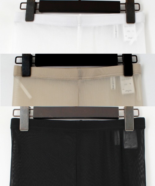 STYLEBLOCK（スタイルブロック）の「シアーカットレギンス（レギンス/スパッツ・レディース・オフホワイト/ブラック/ライトベージュ・M）」の7枚目の写真