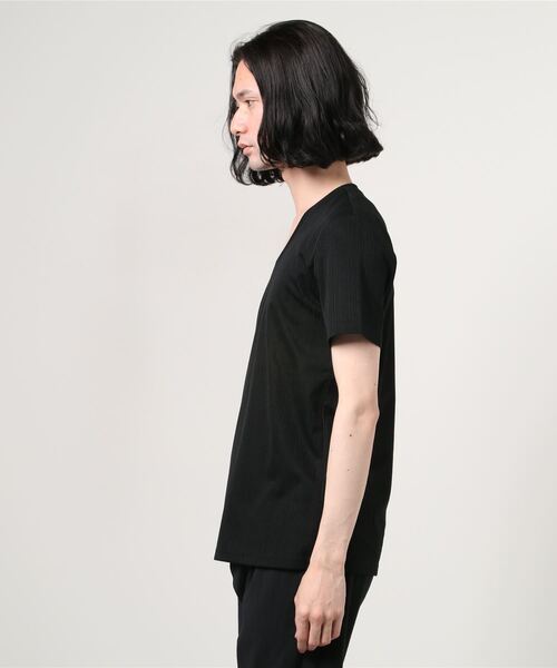 TORNADO MART（トルネードマート）の「Zero by TORNADO MART∴ランダム針抜きＡＢＳテレコ半袖カットソー（Tシャツ/カットソー・メンズ・ブラック/ダークグリーン/ホワイト・LL/MEDIUM/LARGE）」の4枚目の写真