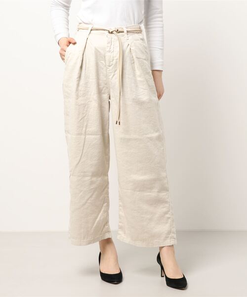 SOMETHING（サムシング）の「【SOMETHING】ベルト付きタックワイドパンツ（その他パンツ・レディース・キナリ・M/S/XS）」の11枚目の写真