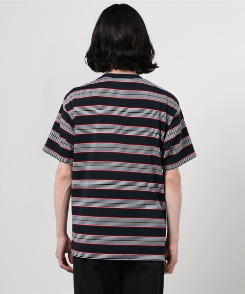 THE NORTH FACE(ザノースフェイス)の「ザ ノース フェイス THE NORTH FACE アウトドア 半袖Tシャツ S/S Multi Border Tee(ショートスリーブマルチボーダーティー)(Tシャツ/カットソー・メンズ・ブラック/ネイビー・L/M/LL)」の4枚目の写真