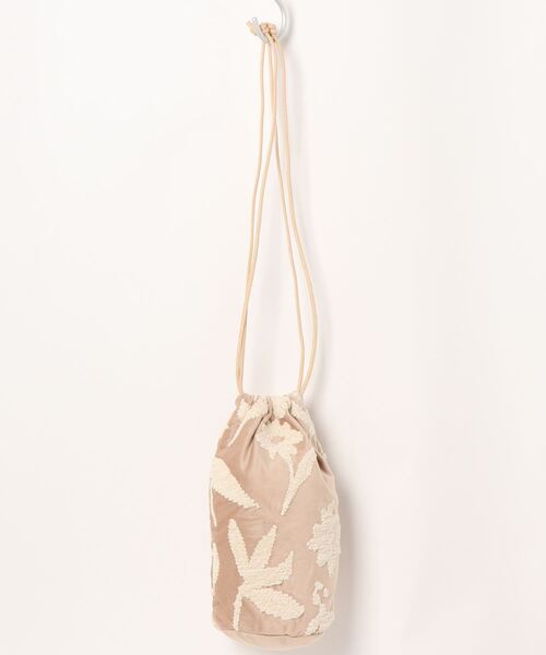 Lilas Campbell（リラキャンベル）の「Lilas Campbell　VELVET 刺繍 MINI BAG（ショルダーバッグ・レディース・ブラウン/アイボリー・FREE）」の4枚目の写真