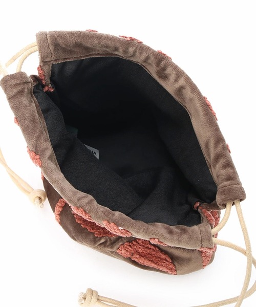 Lilas Campbell（リラキャンベル）の「Lilas Campbell　VELVET 刺繍 MINI BAG（ショルダーバッグ・レディース・ブラウン/アイボリー・FREE）」の11枚目の写真