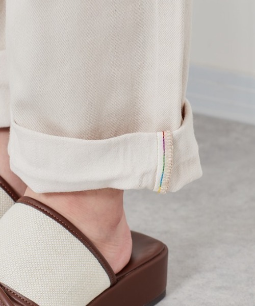 cepo（セポ）の「ライトデニム　アンクルパンツ（デニムパンツ・レディース・ライトインディゴブルー/グレー/グリーン/オフホワイト/インディゴブルー・S/M/L）」の13枚目の写真