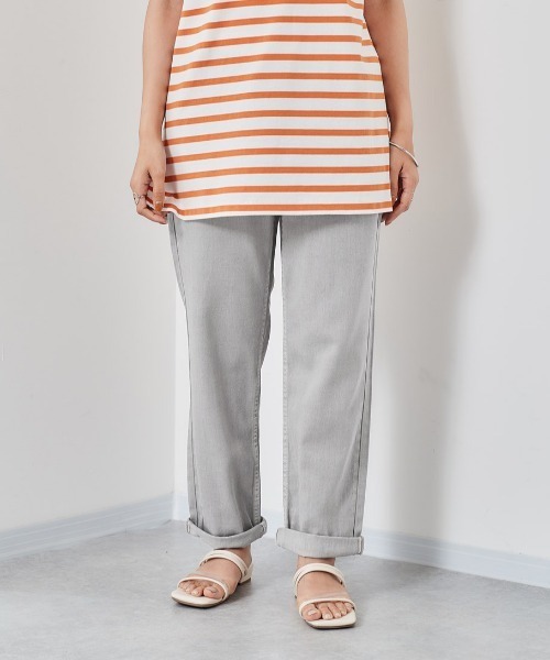 cepo（セポ）の「ライトデニム　アンクルパンツ（デニムパンツ・レディース・ライトインディゴブルー/グレー/グリーン/オフホワイト/インディゴブルー・S/M/L）」の17枚目の写真