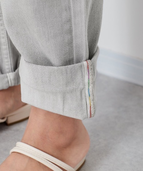 cepo（セポ）の「ライトデニム　アンクルパンツ（デニムパンツ・レディース・ライトインディゴブルー/グレー/グリーン/オフホワイト/インディゴブルー・S/M/L）」の18枚目の写真