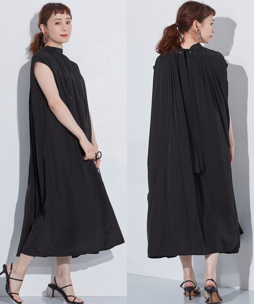 coca(coca)(コカ)の「2wayサテンボウタイワンピース(ワンピース・レディース・ホワイト/ブラック・ONE SIZE)」の2枚目の写真