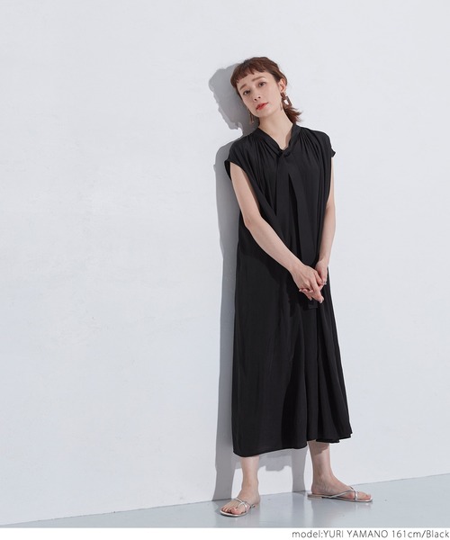 coca(coca)(コカ)の「2wayサテンボウタイワンピース(ワンピース・レディース・ホワイト/ブラック・ONE SIZE)」の8枚目の写真