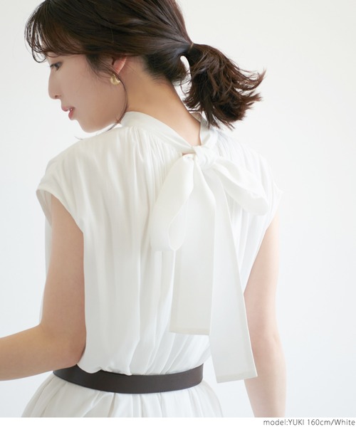coca(coca)(コカ)の「2wayサテンボウタイワンピース(ワンピース・レディース・ホワイト/ブラック・ONE SIZE)」の15枚目の写真