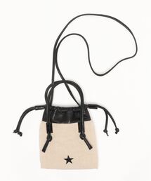 【atneK by Scrap Book】星刺繍巾着ショルダー