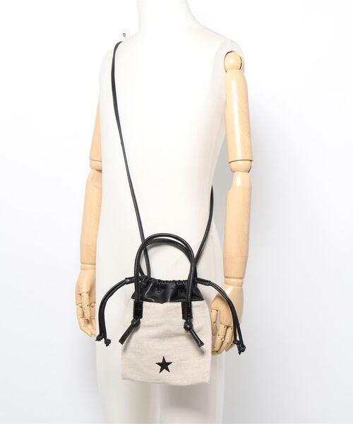 atneK（アトネック）の「【atneK by Scrap Book】星刺繍巾着ショルダー（ショルダーバッグ・レディース・ベージュ系その他・FREE）」の2枚目の写真